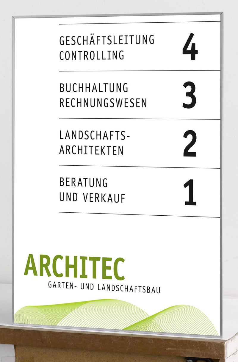SignSystems® Türschild 30,2 x 42,5 cm silber