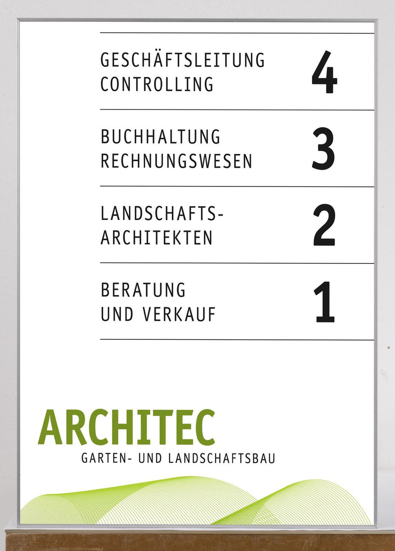 SignSystems® Türschild 30,2 x 42,5 cm silber