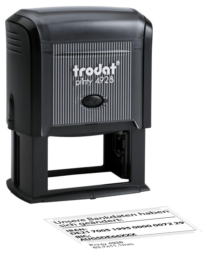 trodat Textstempel, individualisierbar printy 4928 IBAN ohne Logo