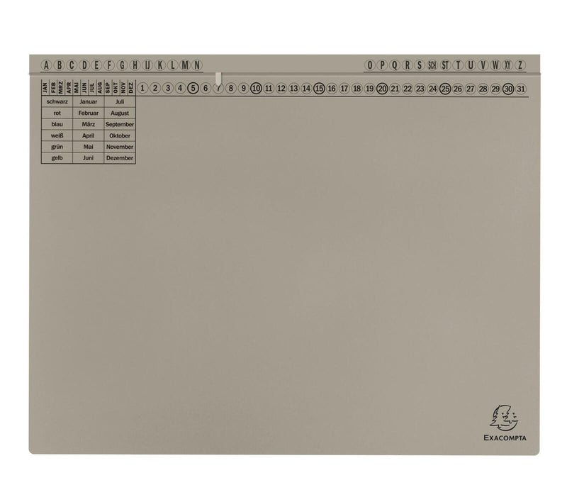 Exacompta Exaflex Standard Hängehefter Amtsheftung / kaufmännische Heftung DIN A4 grau