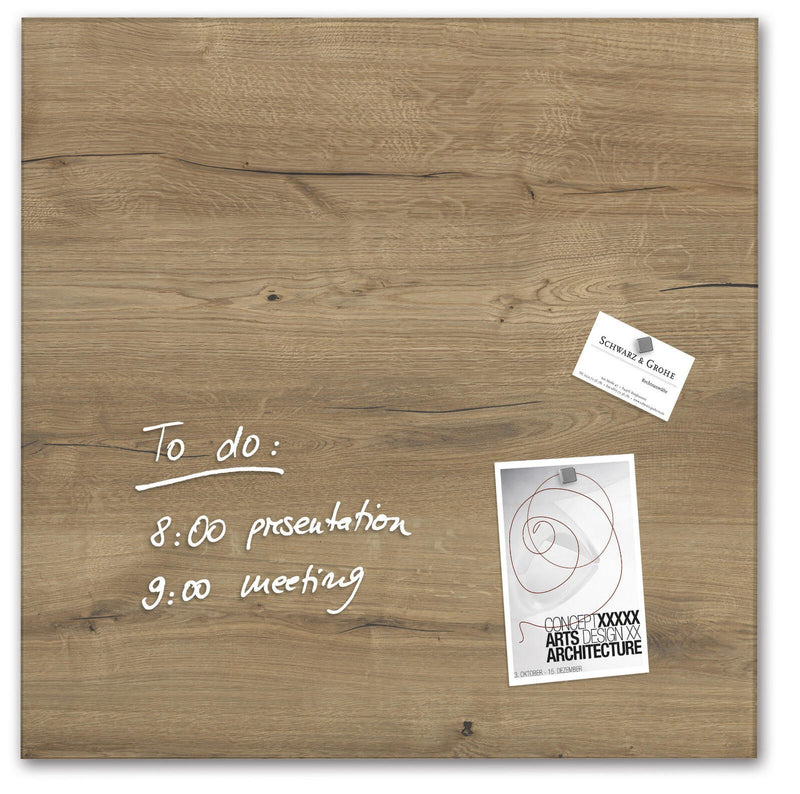 SIGEL Glas-Magnettafel 48,0 x 48,0 cm Natural Wood