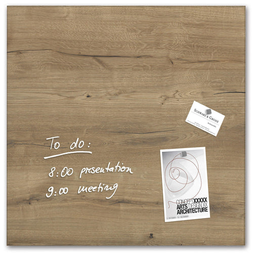 SIGEL Glas-Magnettafel 48,0 x 48,0 cm Natural Wood