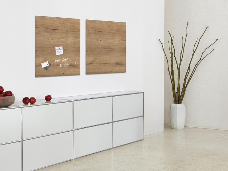 SIGEL Glas-Magnettafel 48,0 x 48,0 cm Natural Wood