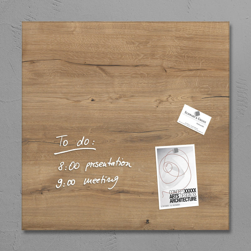SIGEL Glas-Magnettafel 48,0 x 48,0 cm Natural Wood