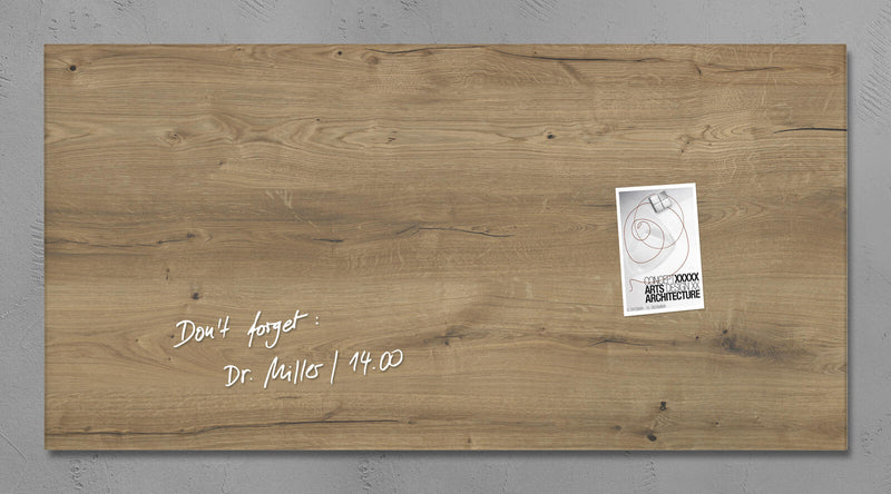 SIGEL Glas-Magnettafel 91,0 x 46,0 cm Natural Wood