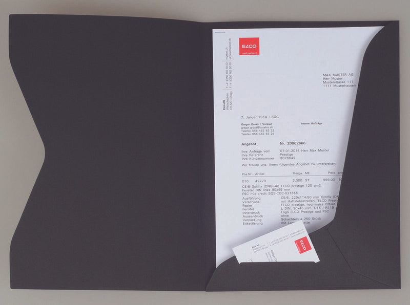 ELCO Angebotsmappen für DIN A4 schwarz