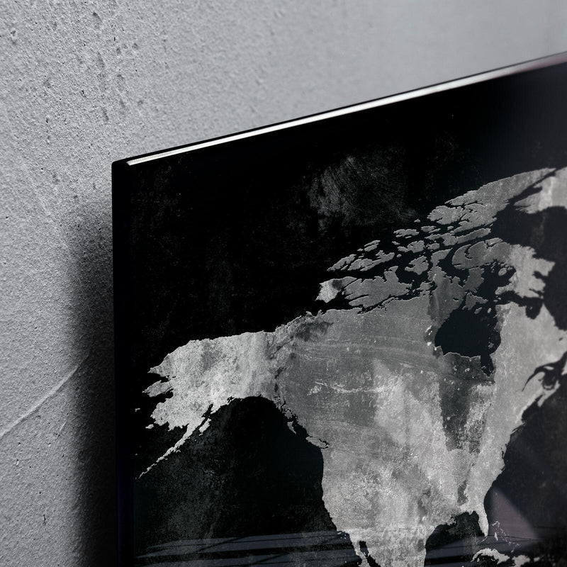 SIGEL Glas-Magnettafel 91,0 x 46,0 cm World-Map