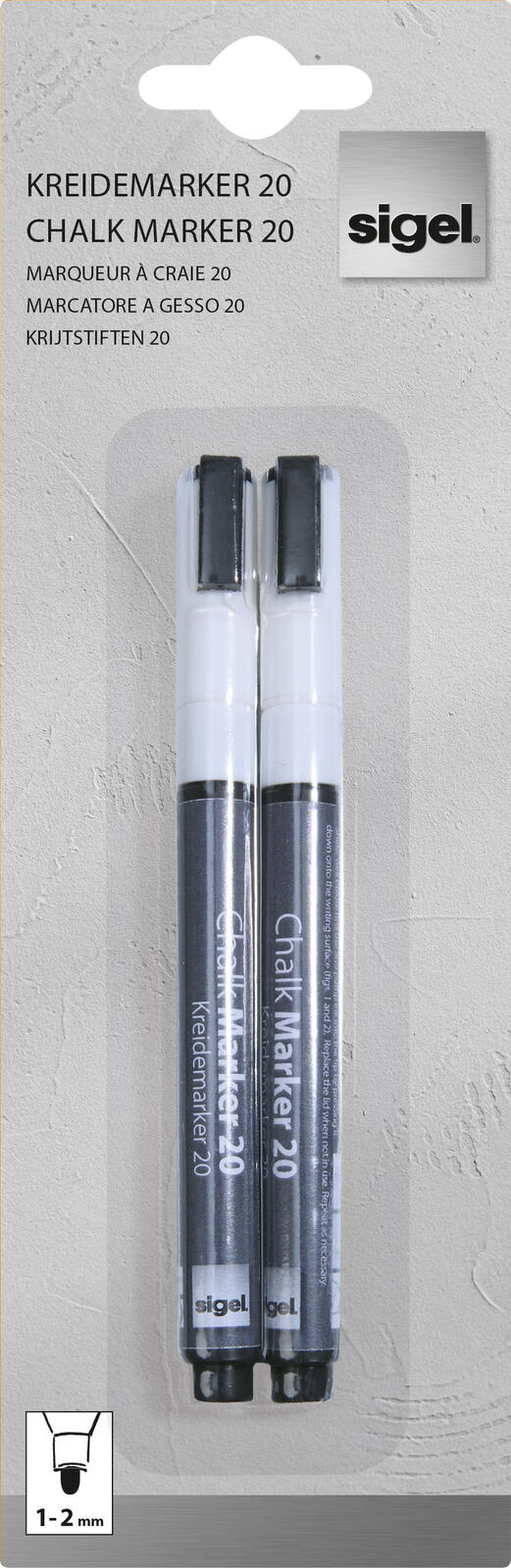 SIGEL Kreidemarker 1.0 - 2.0 mm Weiß