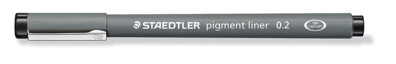 STAEDTLER Pigment Liner 308 Fineliner 0.05 + 0.1 + 0.3 + 0.5 + 0.8 mm Schwarz