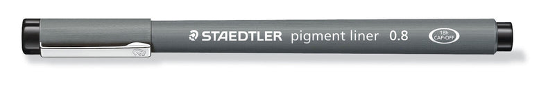 STAEDTLER Pigment Liner 308 Fineliner 0.05 + 0.1 + 0.3 + 0.5 + 0.8 mm Schwarz