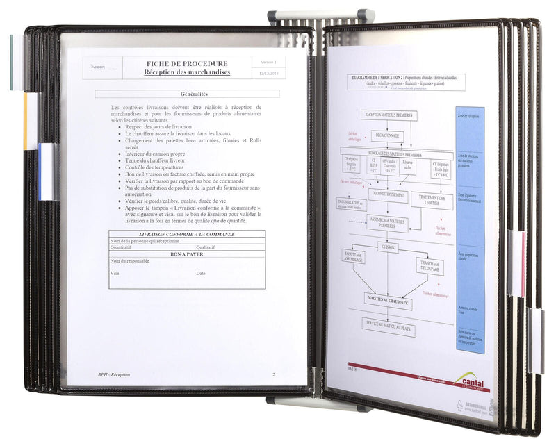 tarifold Wand-Sichttafelsystem Wandsichttafelsystem A4 DIN A4 Schwarz