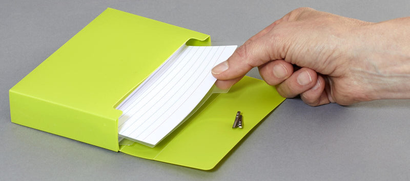 M&M Karteikasten A7 für 100 Karteikarten lime-green