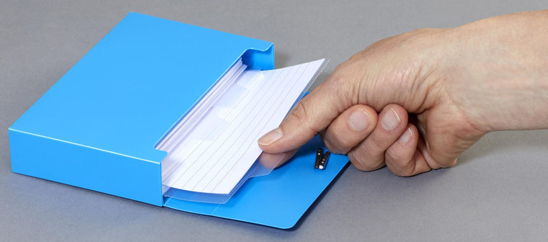 M&M Karteikasten A7 für 100 Karteikarten ocean-blue