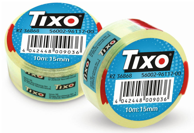 TIXO Klebefilm 15 mm x 10 m transparent