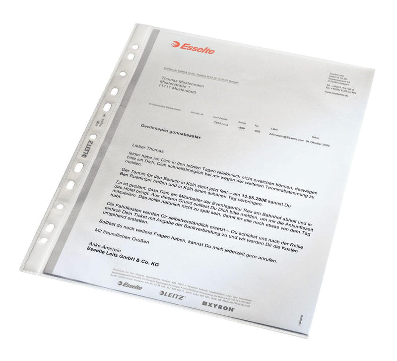 LEITZ Prospekthüllen DIN A4 0.065 mm transparent
