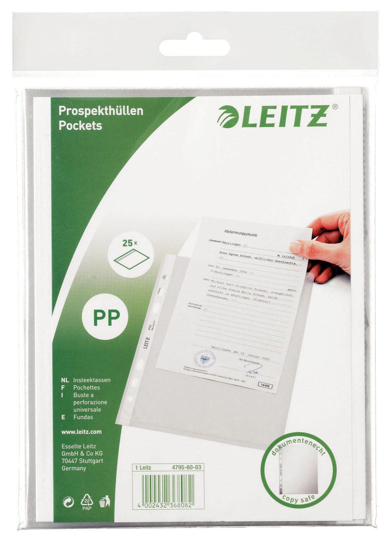 LEITZ Prospekthüllen A5 0.08 mm transparent