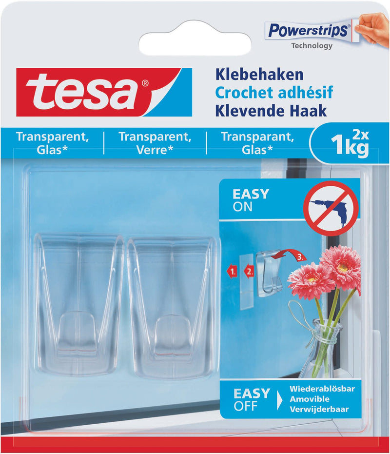 tesa Klebehaken 2 cm x 5.5 cm transparent