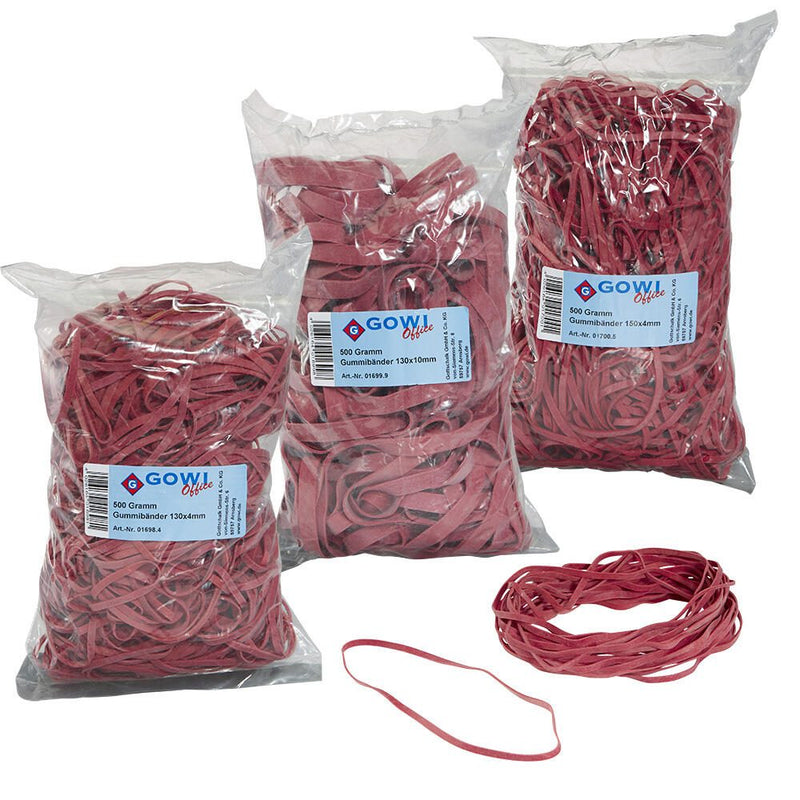 Gowi Gummibänder 13 cm 180 St. rot
