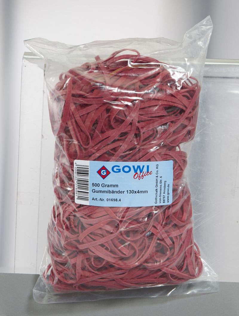 Gowi Gummibänder 13 cm 180 St. rot