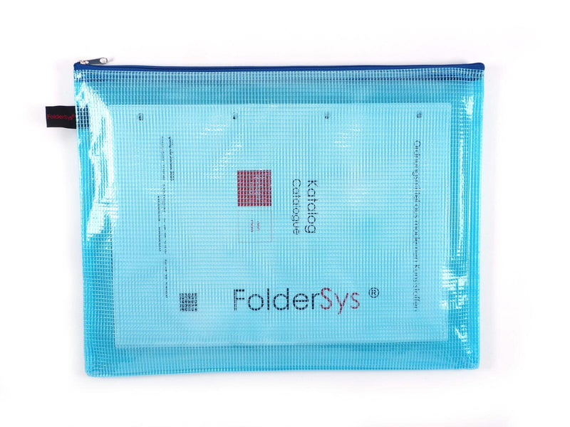 FolderSys Reißverschlussbeutel A4 blau