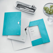 LEITZ Eckspanner WOW DIN A4 eisblau