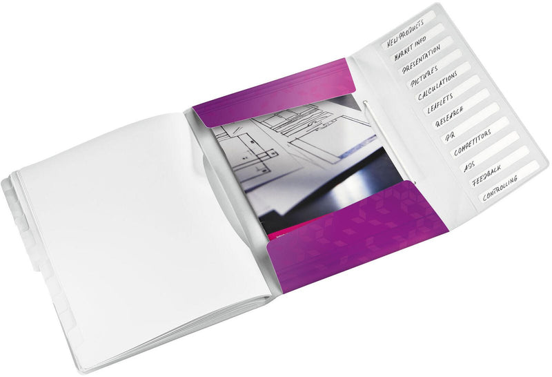 LEITZ Ordnungsmappe DIN A4 12-Fach violett