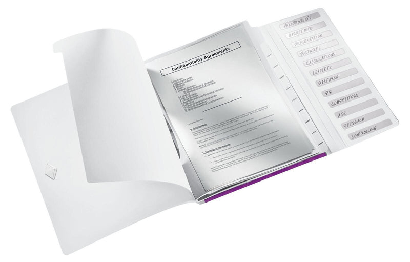 LEITZ Ordnungsmappe DIN A4 12-Fach violett