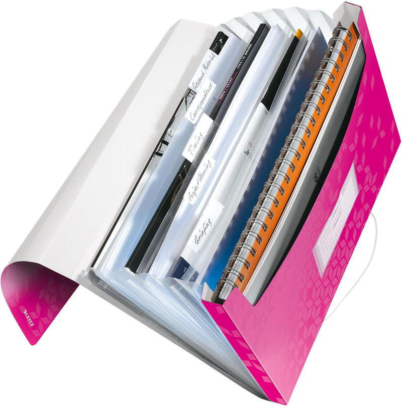 LEITZ Fächermappe DIN A4 6-Fach pink