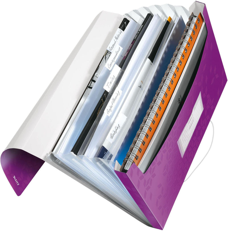 LEITZ Fächermappe DIN A4 6-Fach violett