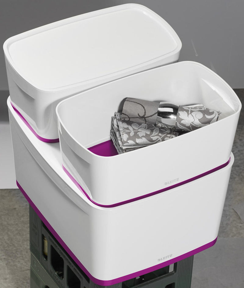 LEITZ Aufbewahrungsbox 18,0 l - 38,5 x 31,8 x 19,8 cm perlweiß/pink