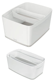 LEITZ Aufbewahrungsbox 0,6 l - 30,7 x 10,5 x 5,5 cm perlweiß/grau