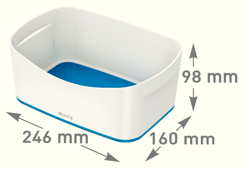 LEITZ Aufbewahrungsbox 3,0 l - 24,6 x 16,0 x 9,8 cm perlweiß/blau