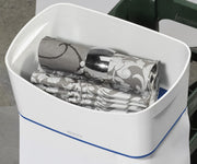 LEITZ Aufbewahrungsbox 3,0 l - 24,6 x 16,0 x 9,8 cm perlweiß/blau