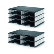 styro Sortierstation DIN C4 4-Fach schwarz/weiß