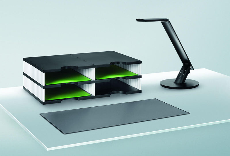 styro Sortierstation DIN C4 4-Fach schwarz/weiß