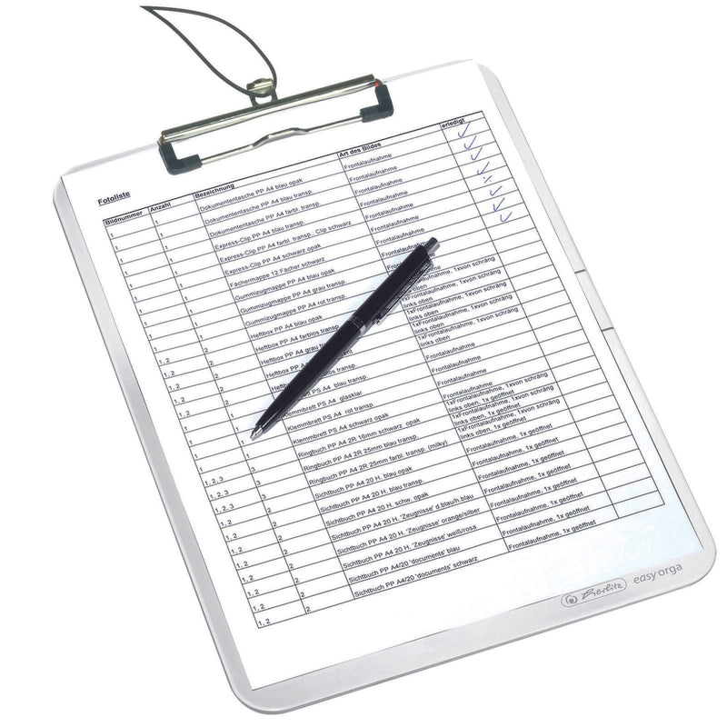 herlitz Klemmbrett DIN A4 glasklar