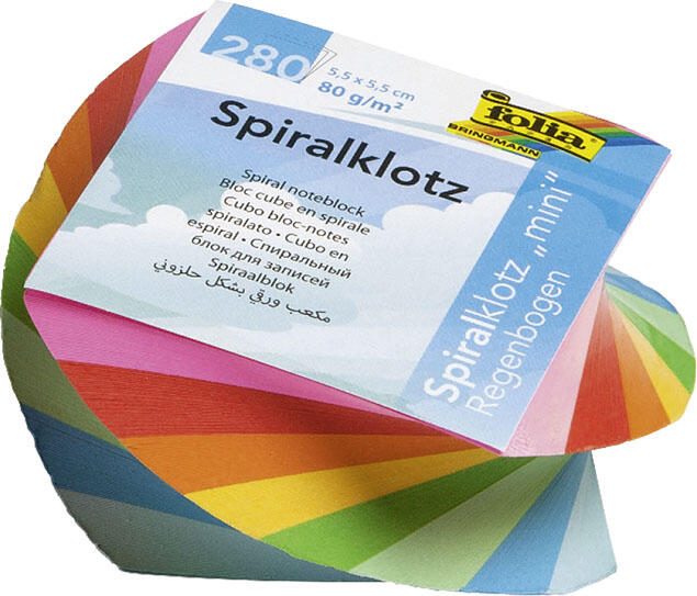folia Notizzettel geleimt 5.5 cm x 5.5 cm farbsortiert