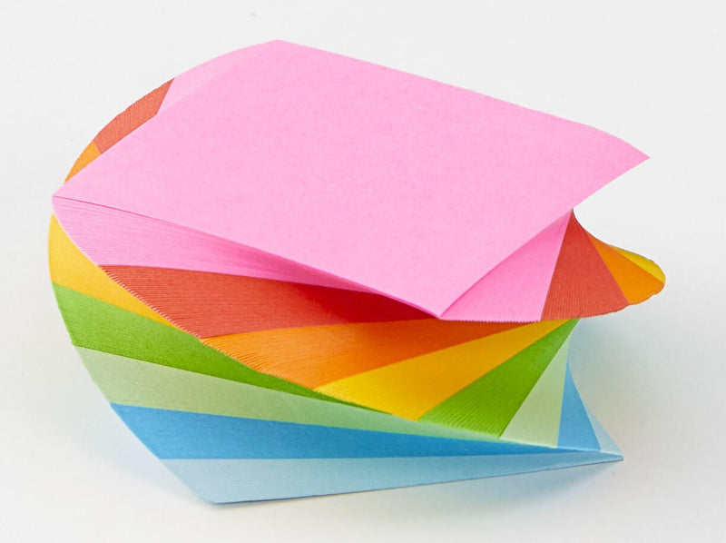 folia Notizzettel geleimt 5.5 cm x 5.5 cm farbsortiert