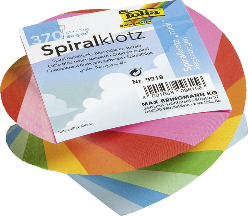 folia Notizzettel geleimt 7.5 cm x 7.5 cm farbsortiert