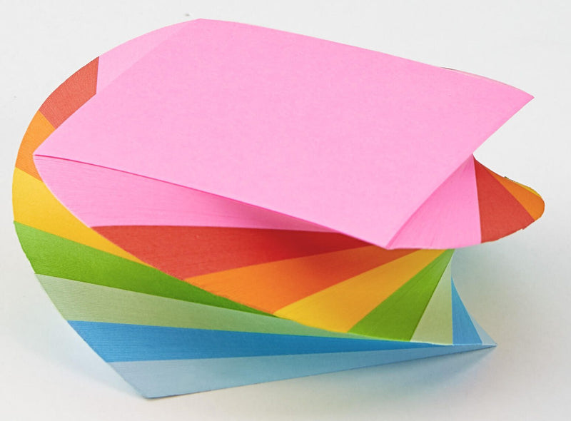 folia Notizzettel geleimt 7.5 cm x 7.5 cm farbsortiert