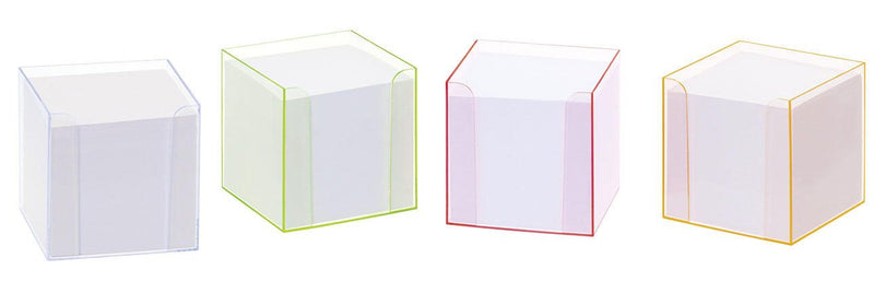 folia Zettelbox transparent orange inkl. 800 Notizzettel
