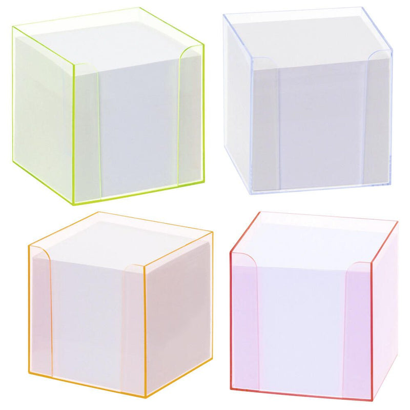 folia Zettelbox transparent orange inkl. 800 Notizzettel