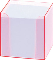 folia Zettelbox transparent pink inkl. 800 Notizzettel