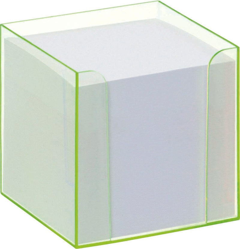 folia Zettelbox transparent grün inkl. 800 Notizzettel