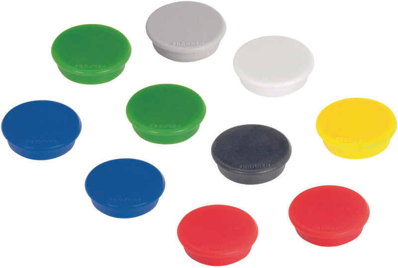 FRANKEN Magnet Ø 3,2 x 0,7 je 2x rot, grün, blau und je 1x gelb, weiß, schwarz, grau