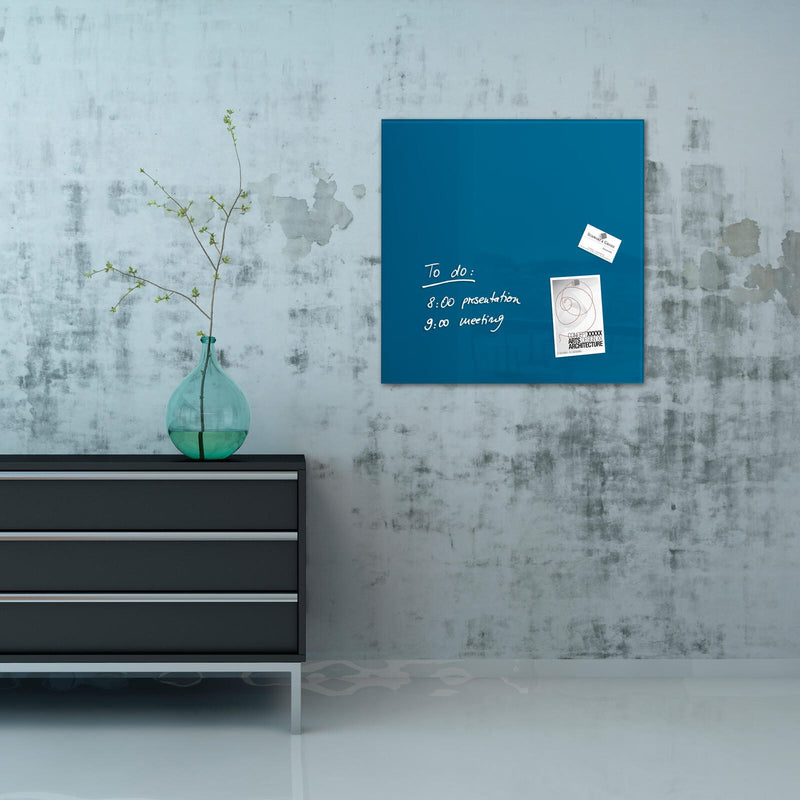 SIGEL Glas-Magnettafel 48,0 x 48,0 cm petrolblau