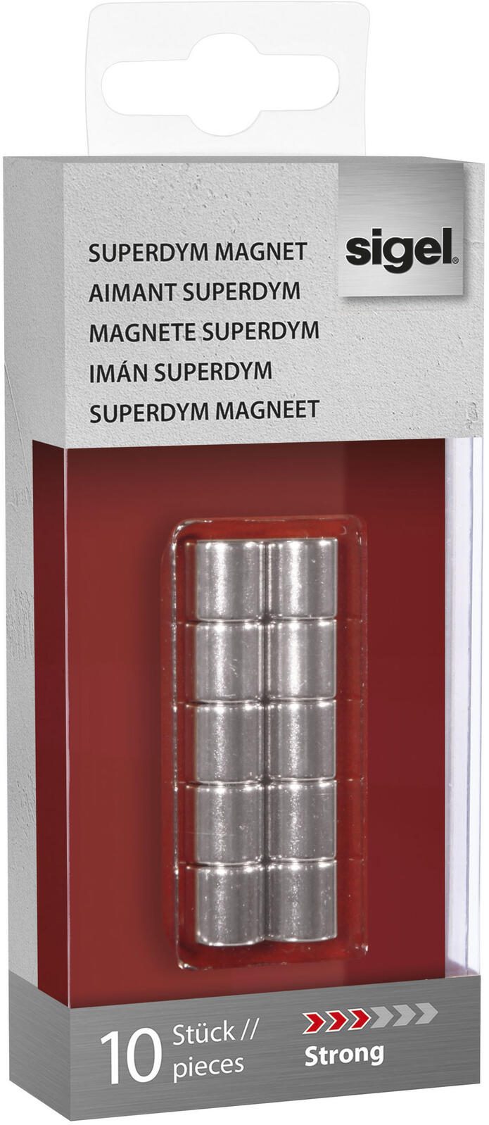 SIGEL Magnete Ø 1,0 x 1,0 silber