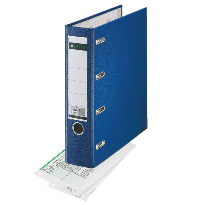 LEITZ Doppelordner 2x A5 quer Karton blau