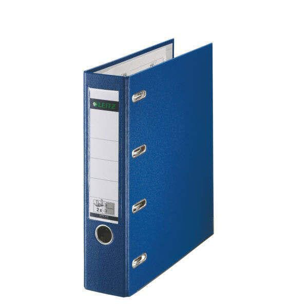 LEITZ Doppelordner 2x A5 quer Karton blau