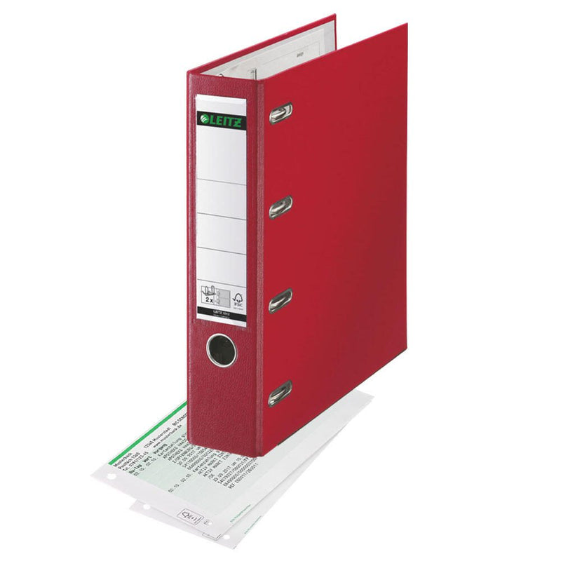 LEITZ Doppelordner 2x A5 quer Karton rot